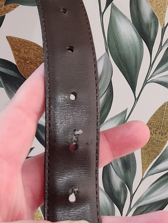 Vintage Gucci Interlocking G Buckle Strap Belt Brown Gold Silver Two Tone main image 8